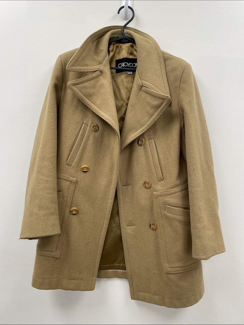Women's Camel Peacoat Jacket
